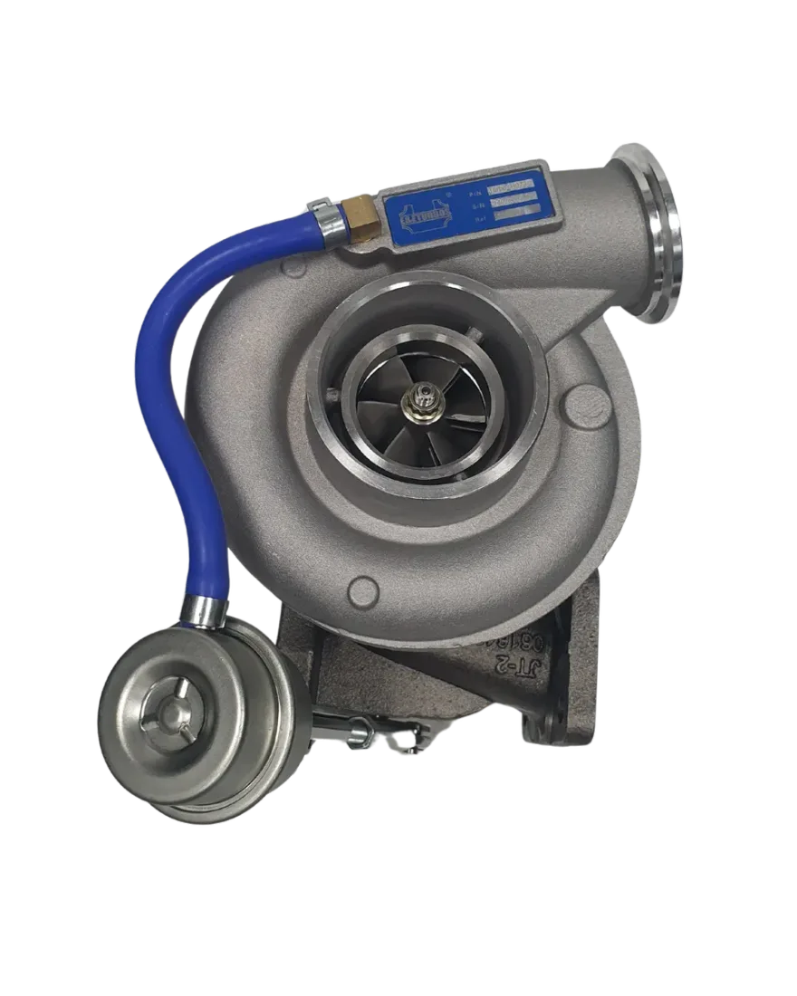 Turbocharger with wastegate actuator and oil feed line
